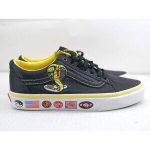 Vans X Cobra Kai Old Skool Shoes U.S. M 7.5 W 9.0‎ Black Yellow Low Top. Karate